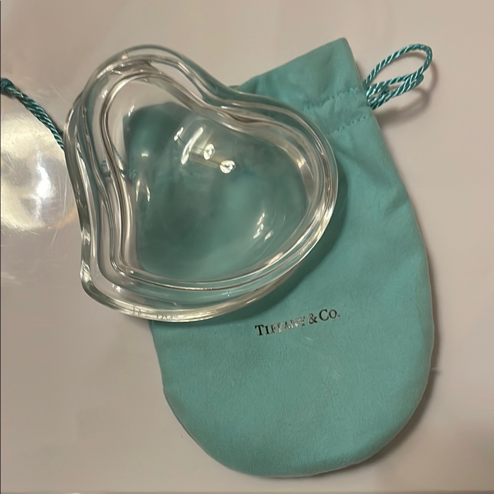 Tiffany & Co. Heart-Shaped Glass Bowl